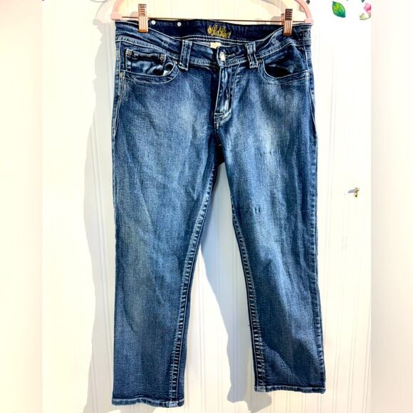 Red Rivet Blue Ankle Cropped Jeans Sz 13-Juniors - Picture 1 of 6